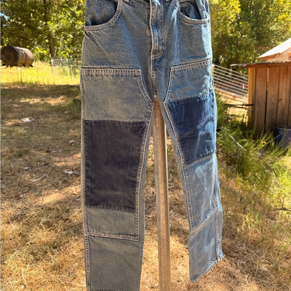 Rudy Jude Double Front Patchwork Utility Jeans - image 4